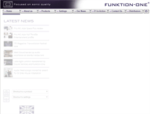 Tablet Screenshot of funktion-one.com